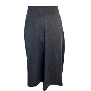 J. Jill Wearever Collection Skirt sz Medium Pet Charcoal Gray Midi A Line Modest